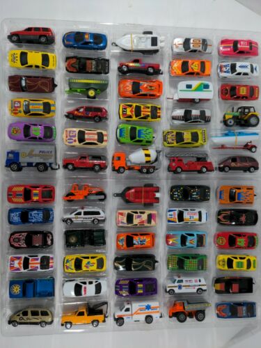 Toy Car Vehicle Set Die Cast Metal Cars With Carrying Bag Nib 60 Cars