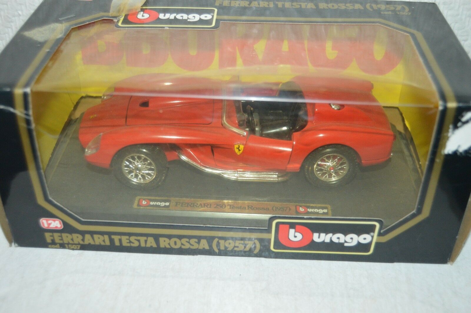 Car Burago Ferrari Testa Rossa 1957 Die-cast New Box 1/24 1507