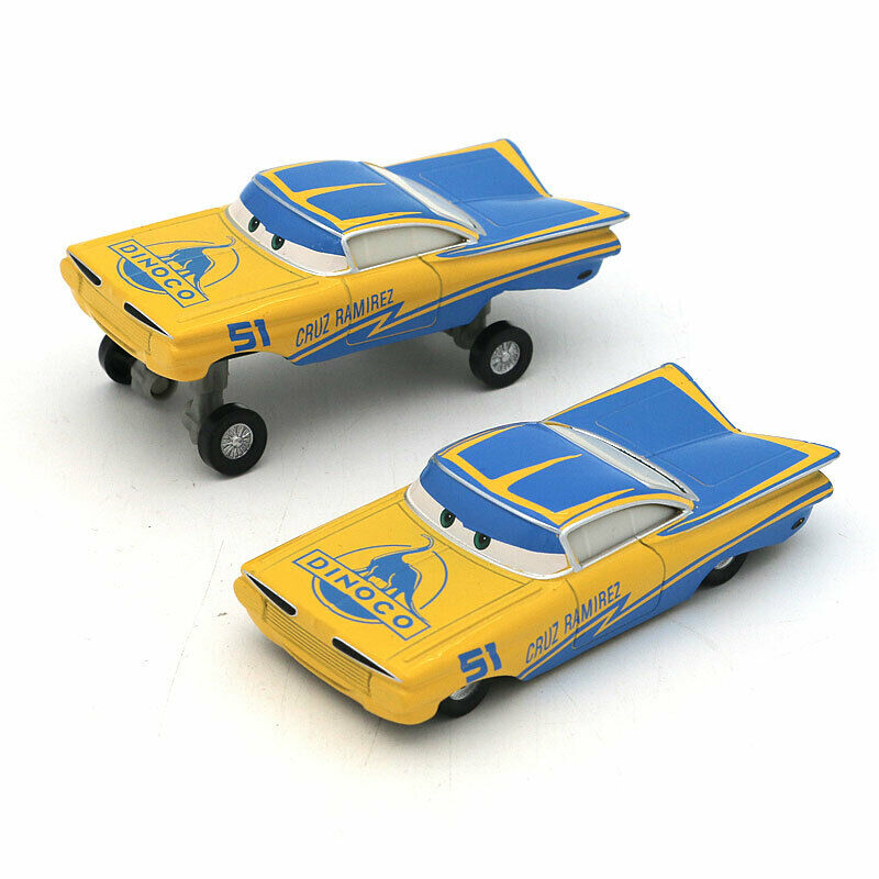 2 Pcs Cars Movie Toys 51# Dinoco Ramone Hydraulic & Normal Metal Car 1:55 Loose